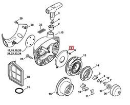 Ressort de Rappel pour débroussailleuse FR 410, FS 460, FS 560 ... Stihl - Ref 4147-190-0600