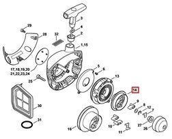 Entraîneur de lanceur pour Débroussailleuse FR 410, FS 360, FS 490 ... Stihl - Ref 4147-195-2000