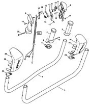 Câble Commande Gaz pour Débroussailleuse FS 360, FS 410 et FS 460 Stihl - Ref 4147-180-1100