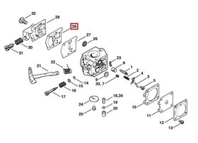 Joint de membrane de Carburateur pour 023, BG 75, FS 40, MS 230 ... Stihl - Ref 1120-129-0905
