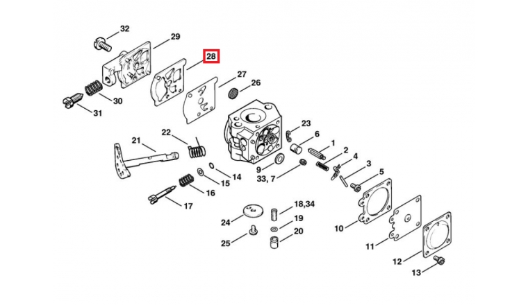 Joint Membrane Carburateur MS 391, , MS 251, FS 74  Stihl