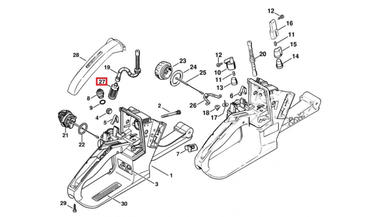 Crépine d'Aspiration pour TS 700, MS 460, MS 361, MS 231, 024 ... Stihl - Ref 0000-350-3504