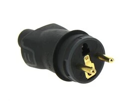 Fiche Electrique Mâle 2P+T - IP 44 - 230 V - 16 A Noire - Legrand - Ref 050114