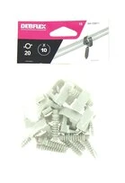 Lot de 10 Clips + Chevilles pour Tube IRL Ø 20 mm - Debflex 709071