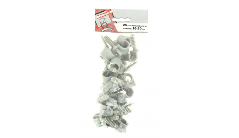 Lot de 25 Clips de Fixation pour Gaine ICTA Ø 16 - 20 mm - Debflex 709902