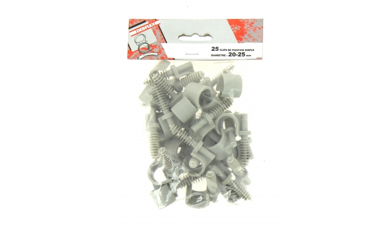 Lot de 25 Clips de Fixation pour Gaine ICTA Ø 20 - 25 mm - Debflex 709922