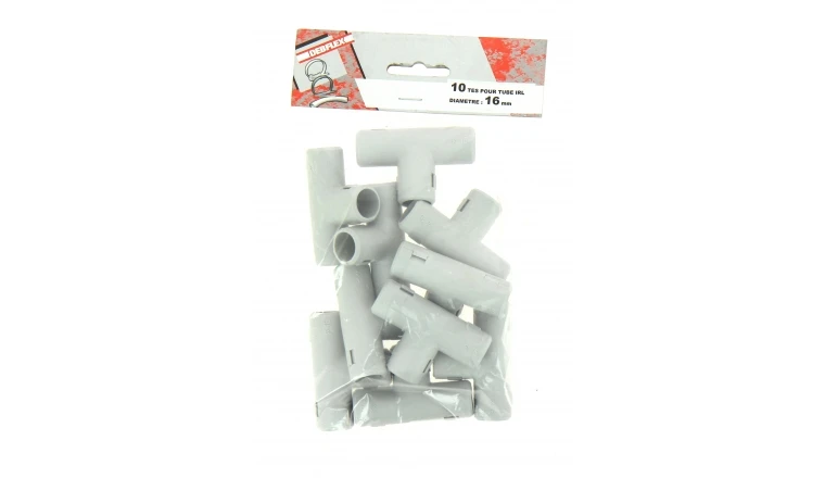 Lot de 10 Tés pour Tube IRL Ø 16 mm - Debflex 429455