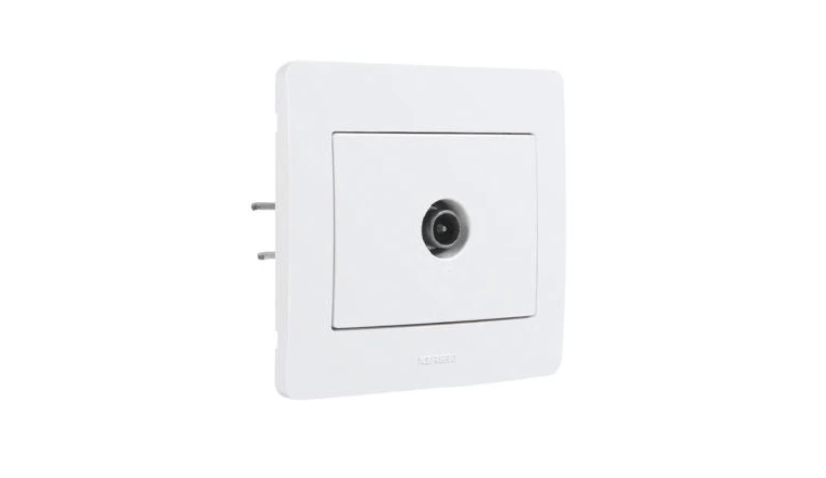 Prise TV Complet Blanc DIAMANT2 - Debflex 739180
