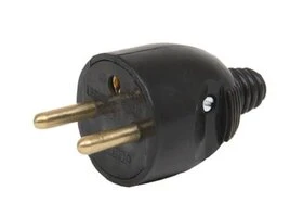Fiche électrique mâle 2P+T 250 V 16A Noire - Debflex 713280