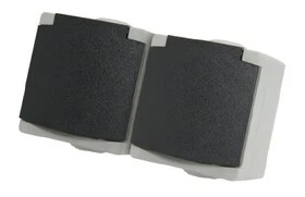 Prise 2P + T Double Etanche IP65 PERLE - Debflex 730200