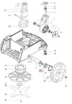 Support de roue Motrice Tondeuse Robot R20AC, R30AC, R50 AC et ROW1 - Ref 33969 - Outils Wolf