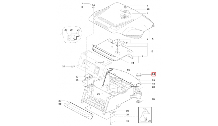 Capuchon de vis tondeuse robot R20AC, R30AC et ROW1 - Ref 33964 - Outils Wolf