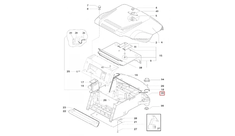 Carter de protection Tondeuse Robot R20AC, R30AC et ROW1 - Ref 33914 - Outils Wolf