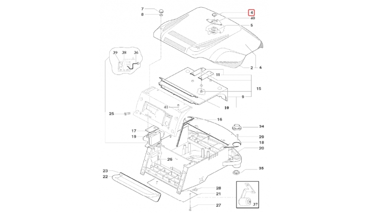 Vis de fixation Capot pour tondeuse Robot R20AC, R30AC et ROW1 - Ref 33925 - Outils Wolf