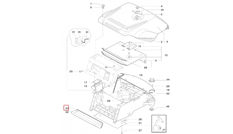 Protège Poignée pour tondeuse Robot R20AC, R30AC et ROW1 - Ref 33911 - Outils Wolf