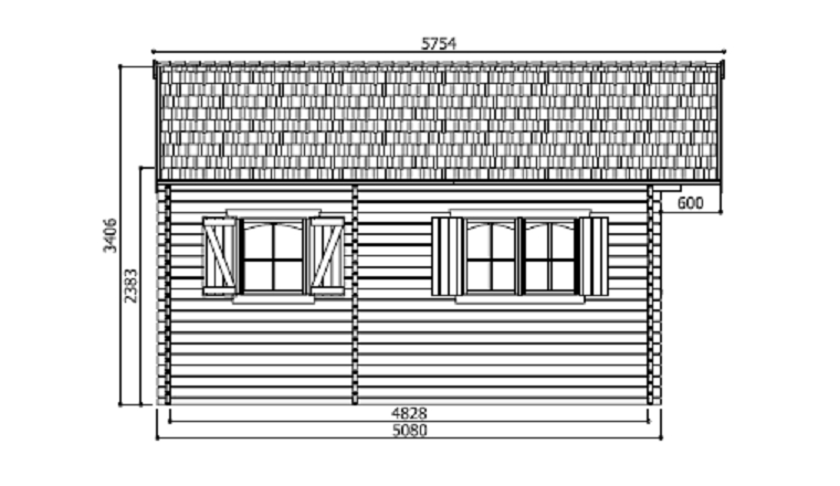 Abri de Jardin en bois WEEK END 23.30 m² S8971