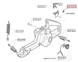 Ressort de rappel gâchette pour Tronçonneuse 345, 340, 455 E ... - Ref 503 99 86-01 - Husqvarna