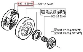 Ressort d'embrayage pour Tronçonneuse CS2159, 357 XP, 359 ... - Ref 537 16 69-01 - Husqvarna