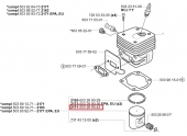 Segment de Piston pour Tronçonneuse CS2163, CS2171, 362 ... - Ref 503 28 90-42 - Husqvarna