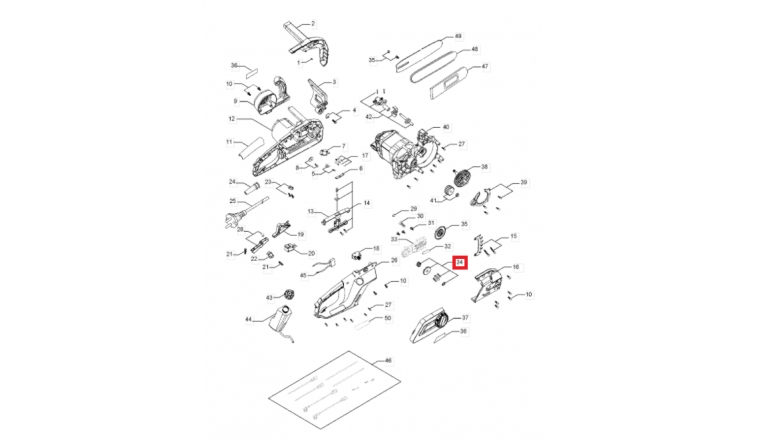 Ensemble pignon et ressort pour Tronçonneuse Power Plus 1840, INLINE 1800T ... - Ref 505 55 90-01 - Husqvarna