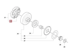 Ressort d'Embrayage Tronçonneuse 268, CS2172, 365 .. - Ref 537 36 06-01 - Husqvarna