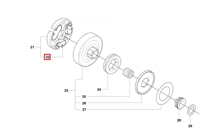 Ressort d'Embrayage Tronçonneuse 268, CS2172, 365 .. - Ref 537 36 06-01 - Husqvarna