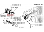 Engrenage à vis pour Embrayage de Tronçonneuse 266, 268, 272 ... - Ref 501 51 38-01 - Husqvarna