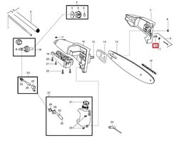 Doigt de tension de Chaîne pour tronçonneuse CS2137, 2035, 142 E ... - Ref 530 01 58-26 - Husqvarna