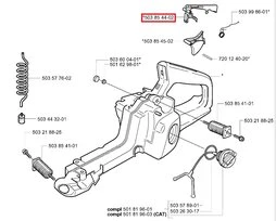 Gâchette de sécurité Tronçonneuse CS2153, CS2152, CS2156 ... - Ref 503 85 44-02 - Husqvarna