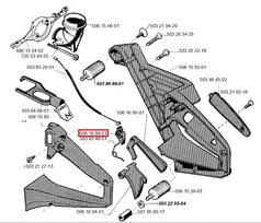 Levier pour Verrou de Tronçonneuse 2095 Jonsered - Ref 506 16 99-01 - Husqvarna