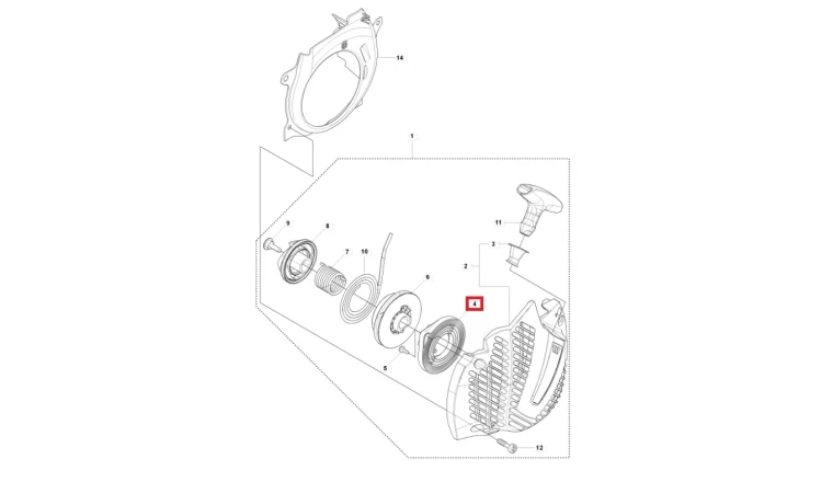 Ressort de lanceur pour tronçonneuse Cs2245, CS2250, 460 ... Ref 537 24 17-01 - Husqvarna