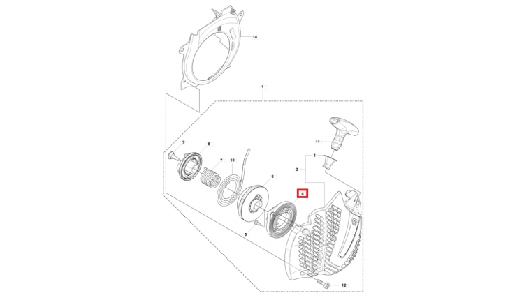 Ressort de lanceur pour tronçonneuse Cs2245, CS2250, 460 ... Ref 537 24 17-01 - Husqvarna