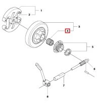 Cage à Aiguilles pour Cloche d'Embrayage de Tronçonneuse CS2245, 461 ... - Ref 503 25 52-01 - Husqvarna