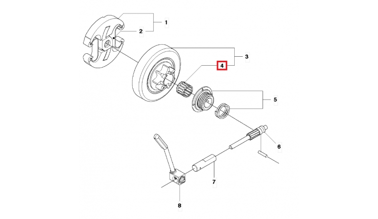 Cage à Aiguilles pour Cloche d'Embrayage de Tronçonneuse CS2245, 461 ... - Ref 503 25 52-01 - Husqvarna