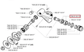 Roulement à bille colonne de direction débroussailleuse 250 R, RS52 .. - Ref 738 21 02-10 - Husqvarna