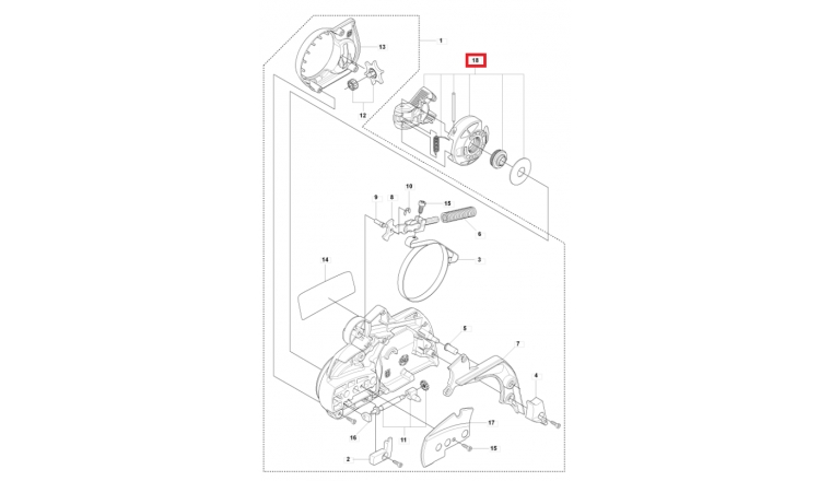 Ecrou de Serrage de Carter pour Tronçonneuse CS2255, CS2245 ... - Ref 537 34 78-02 - Husqvarna