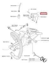 Levier d’accélérateur pour Tronçonneuse 55, 51, 254 ... - Ref 503 09 79-04 - Husqvarna