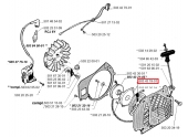 Ressort de Lanceur pour Tronçonneuse Jonsered 2095, 2083, 2077 - Ref 503 43 19-01 - Husqvarna