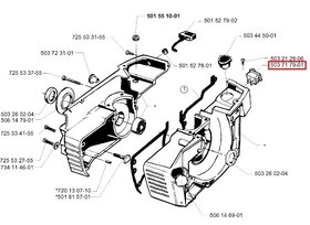 Interrupteur Marche / Arrête pour Tronçonneuse 268, 272K, 268K ... - Ref 503 71 79-01 - Husqvarna