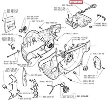 Commande de Starter pour Tronçonneuse 2163, 2065, 2171 ... - Ref 503 70 51-01 - Husqvarna