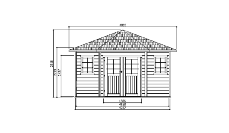 Abri de jardin en Bois NANCY 7,78 m² S8207