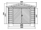Garage en Bois Solid 17.07 m² avec Porte Battante S8944