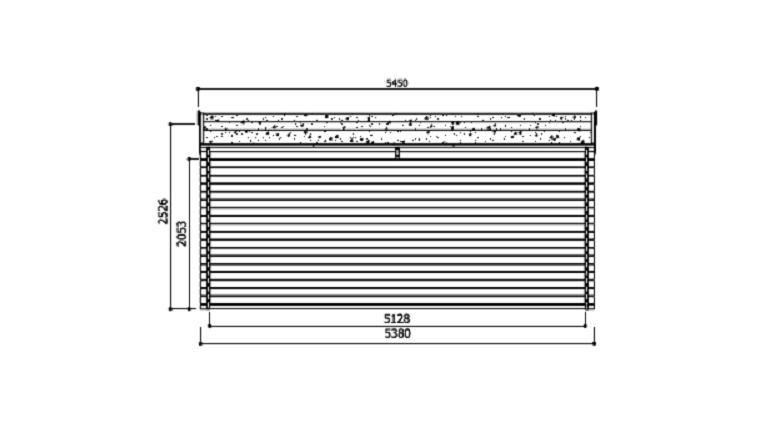 Garage en Bois Solid 17.07 m² avec Porte Battante S8944