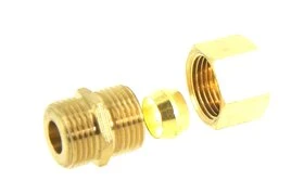 Jonction réduit Bicone Ø10 et raccord M 12 x 17 Laiton - Ref 90806 - Comptoir de Picardie