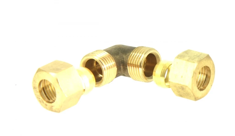 Jonction Coudée Biconique Ø 12 pour Tube Cuivre - Ref 90842 - Comptoir de Picardie