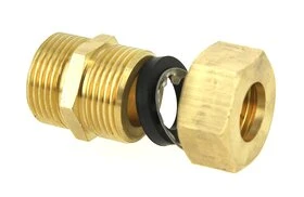 Jonction réduit Bicone Ø16 et raccord M 20 x 27 Laiton - Ref 90927 - Comptoir de Picardie