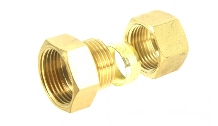 Jonction réduit Bicone Ø18 et raccord F 20 x 27 Laiton - Ref 90816 - Comptoir de Picardie