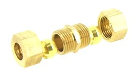 Jonction Biconique Laiton Ø 14 pour Tube Cuivre - Ref 90753 - Comptoir de Picardie