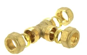 Té Biconique Laiton Ø16 pour Tube Cuivre - Ref 90834 - Comptoir de Picardie