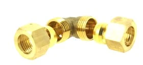 Raccord Coudé Biconique Laiton Ø 16 pour Tube Cuivre - Ref 90844 - Comptoir de Picardie